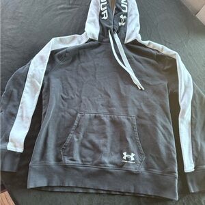 Under Armour Black and Gray Zip-Up Hooded Sweatshirt